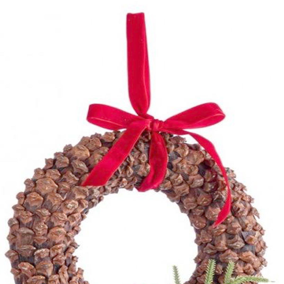 Fuoriporta Legno con Pigne e Bacche cm.24x27 |Bizzotto