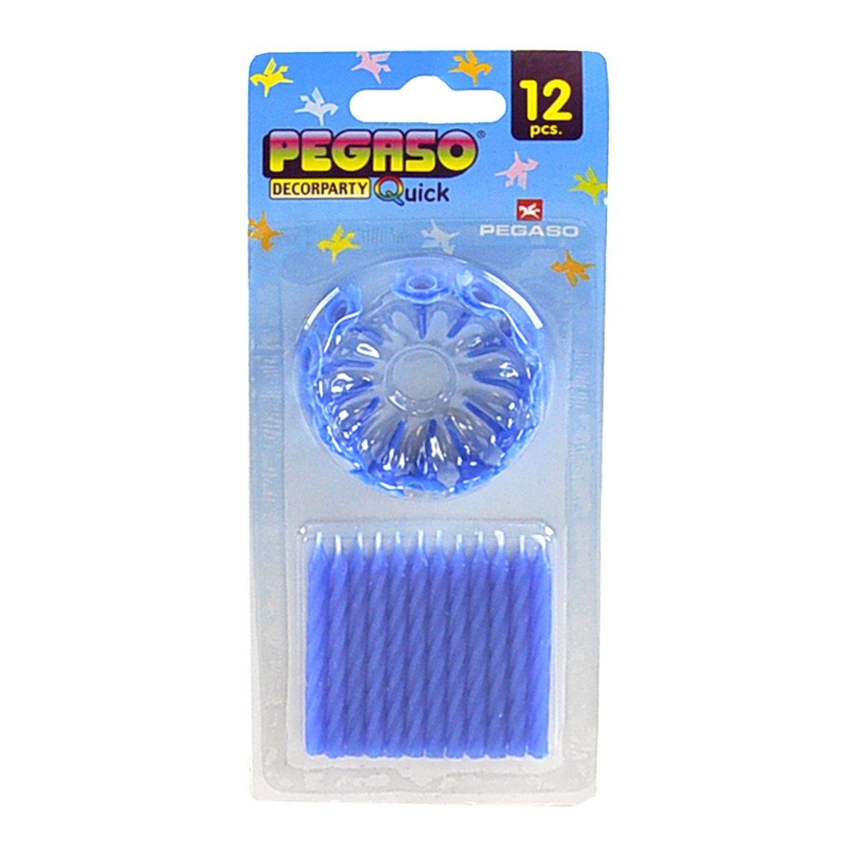 Candelina Compleanno Set pz.12 con B Celeste |M2 Store