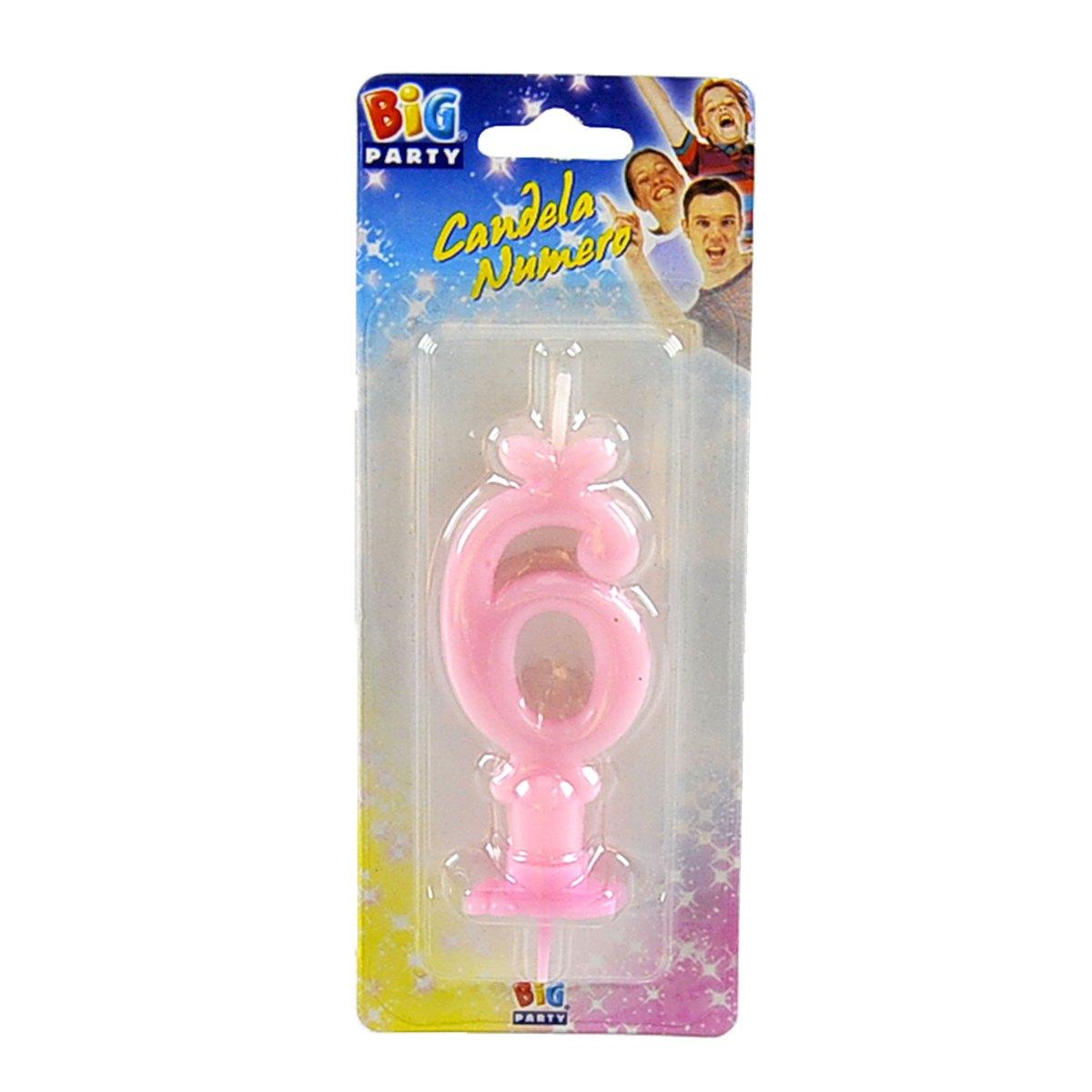 Candelina Compleanno N.6 Rosa |M2 Store