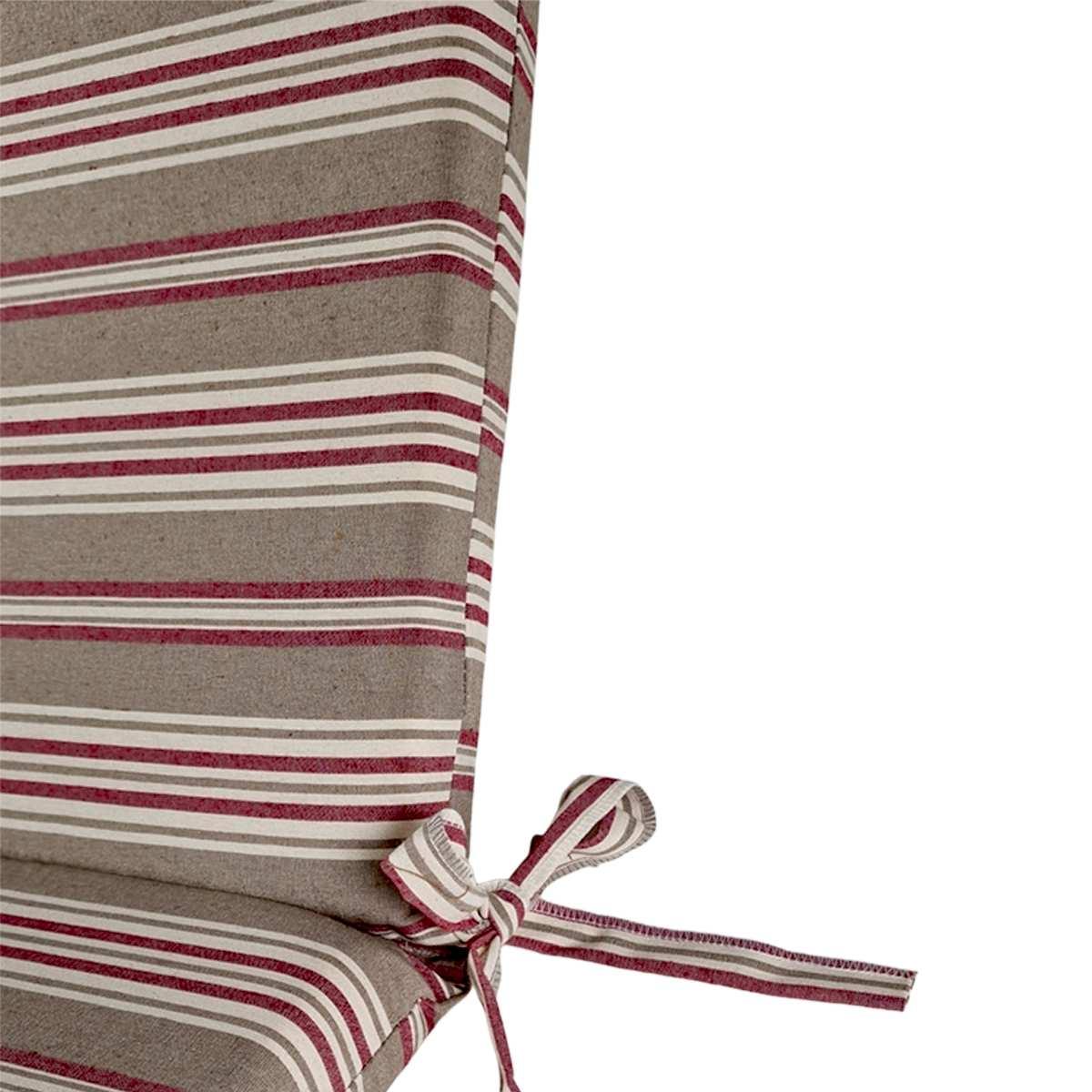 Cuscino Sdraia Rayur Teflon Righe Bordeaux cm.95x45x5 | Alore Casa