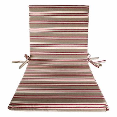 Cuscino Sdraia Rayur Teflon Righe Bordeaux cm.95x45x5 | Alore Casa