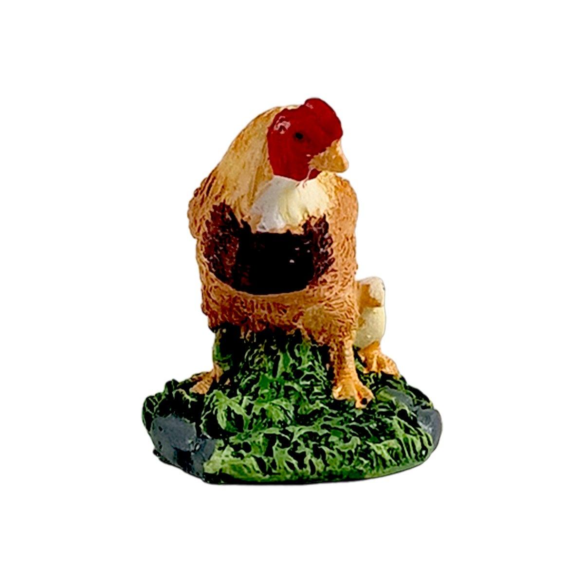 Gallina con Pulcino cm.3x4 | Rossi Rosa