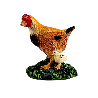 Gallina con Pulcino cm.3x4 | Rossi Rosa