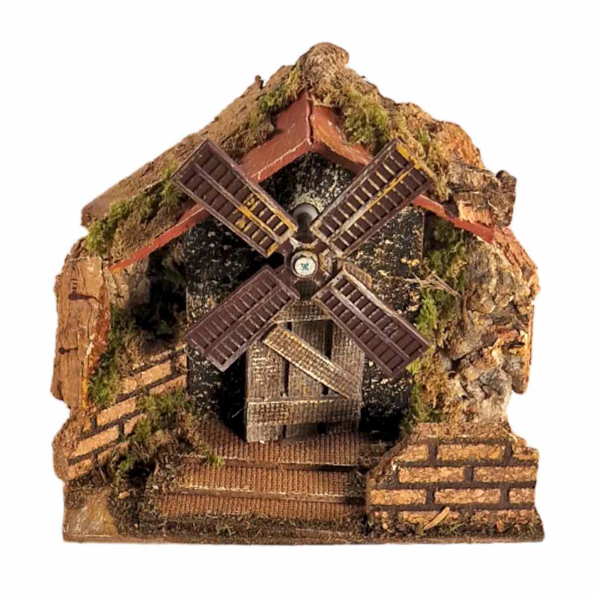 Mulino Vento Elettrico cm.15x10xH14 | Rossi Rosa