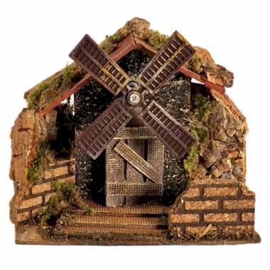 Mulino Vento Elettrico cm.15x10xH14 | Rossi Rosa