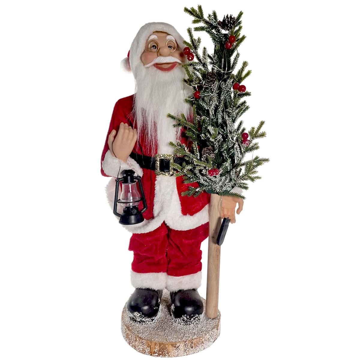 Babbo Natale cm.60 con Albero con Luci |Mazzeo