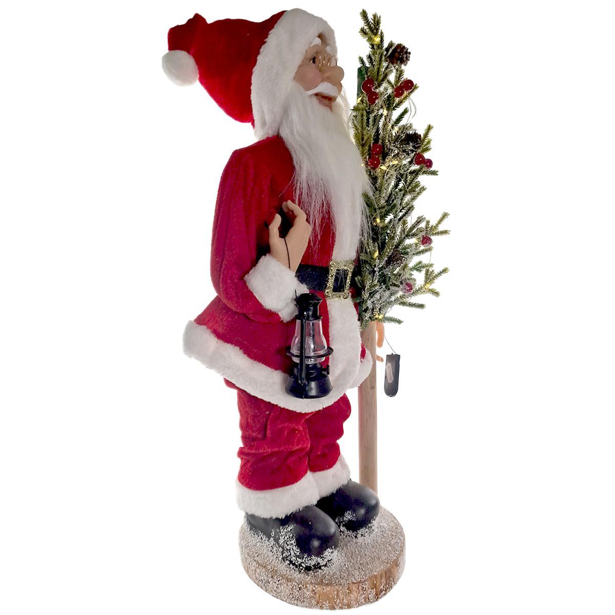 Babbo Natale cm.60 con Albero con Luci |Mazzeo