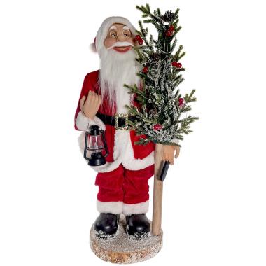 Babbo Natale cm.60 con Albero con Luci |Mazzeo