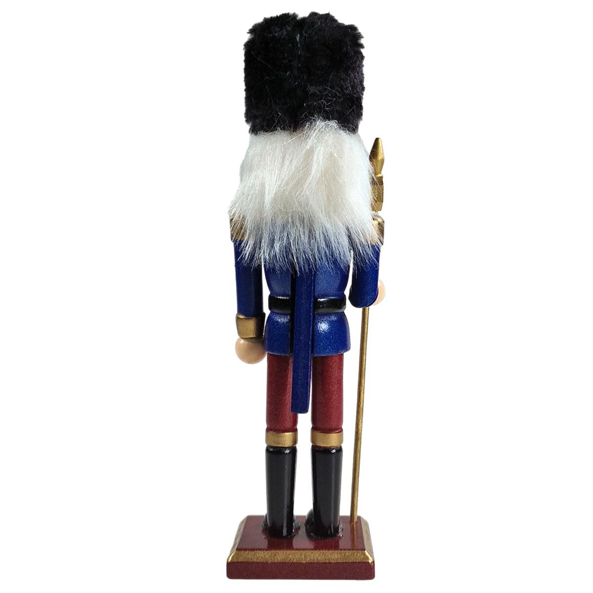 Soldatino Schiaccianoci Legno cm.18 Blu