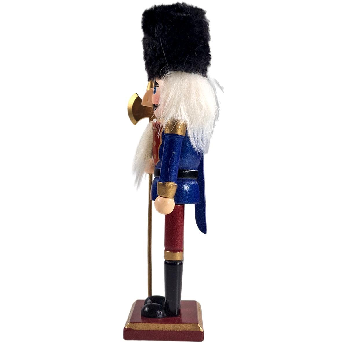 Soldatino Schiaccianoci Legno cm.18 Blu