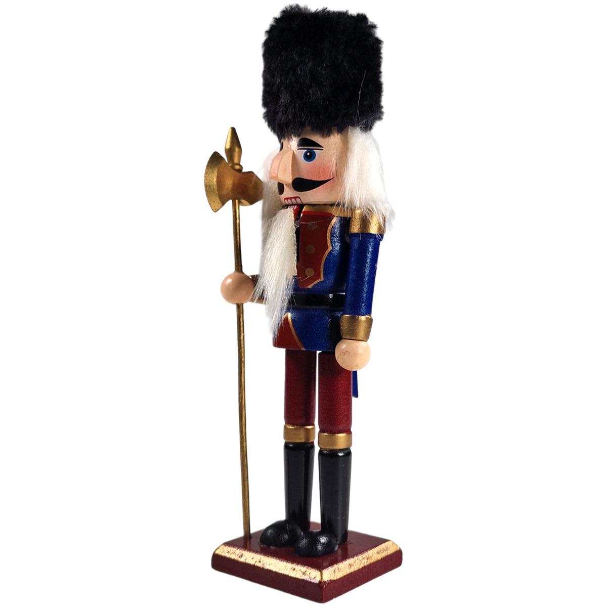 Soldatino Schiaccianoci Legno cm.18 Blu