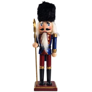 Soldatino Schiaccianoci Legno cm.18 Blu