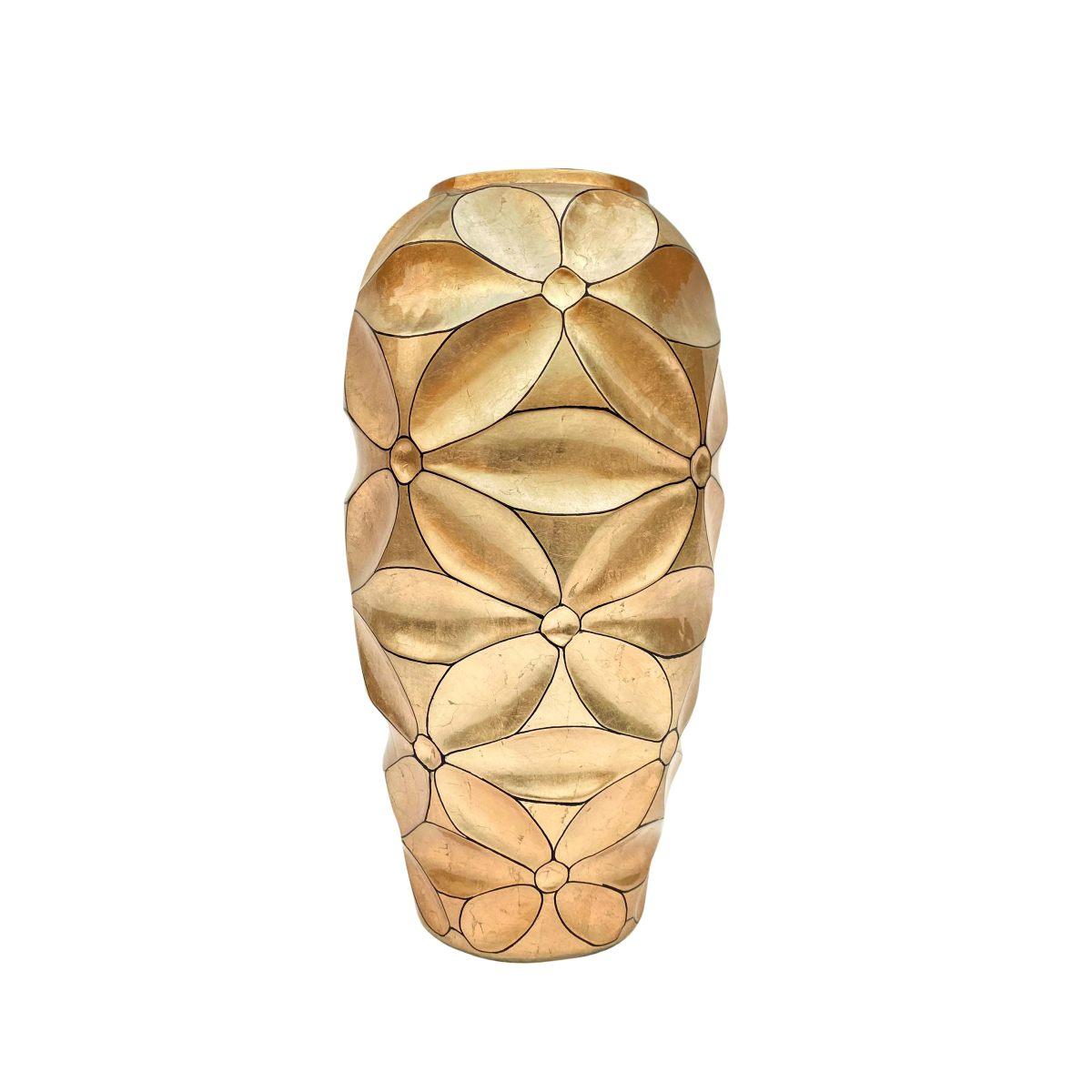 Vaso Ceramica Fiore Oro Metallic cm.Ã˜26xh47 | Ambienti Glamour