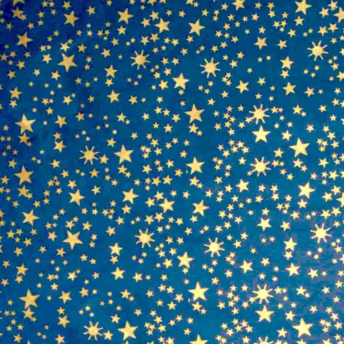 Carta Cielo con Stelle Blu Oro cm.70x100 | Moranduzzo