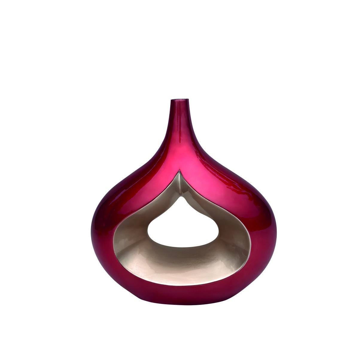 Vaso Ceramica Goccia Rosso Beige cm.36x40 | Ambienti Glamour