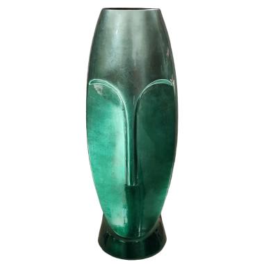 Vaso Ceramica Sculture Verde cm.Ã˜19x51