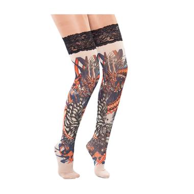 Collant Autoreggenti con Tatuaggi |Fyasa