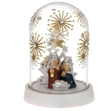NativitÃ  cm.11,5 Stilizzata Bagutta con Cupola Vetro |Bagutta