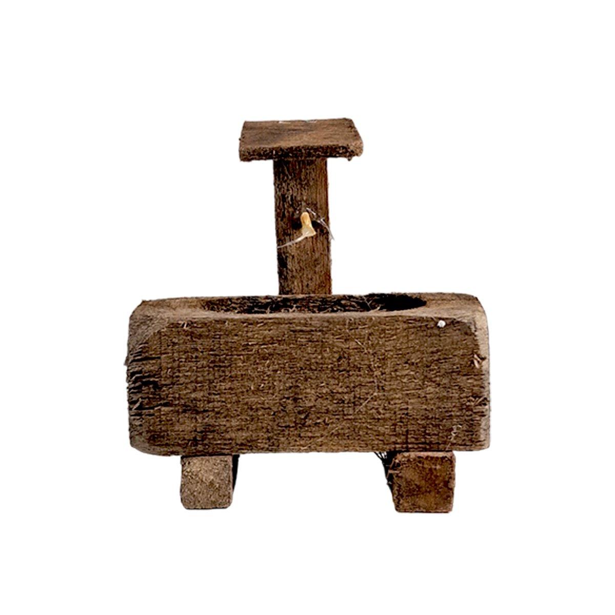 Fontana Elettrica Legno a basamento con Tettino cm.7x3xH8 | Rossi Rosa