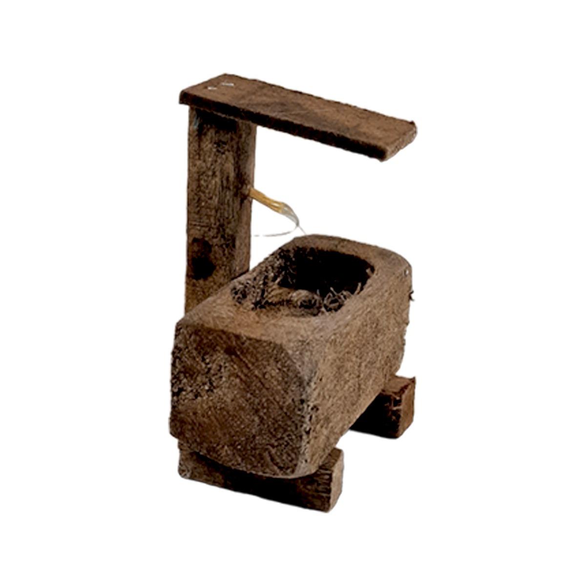 Fontana Elettrica Legno a basamento con Tettino cm.7x3xH8 | Rossi Rosa