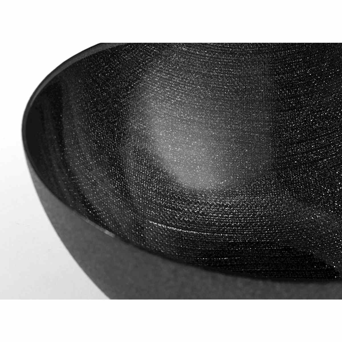 Piatto Tavola Vetro Piano Charme Nero con Glitter cm.Ã˜32 |H&H