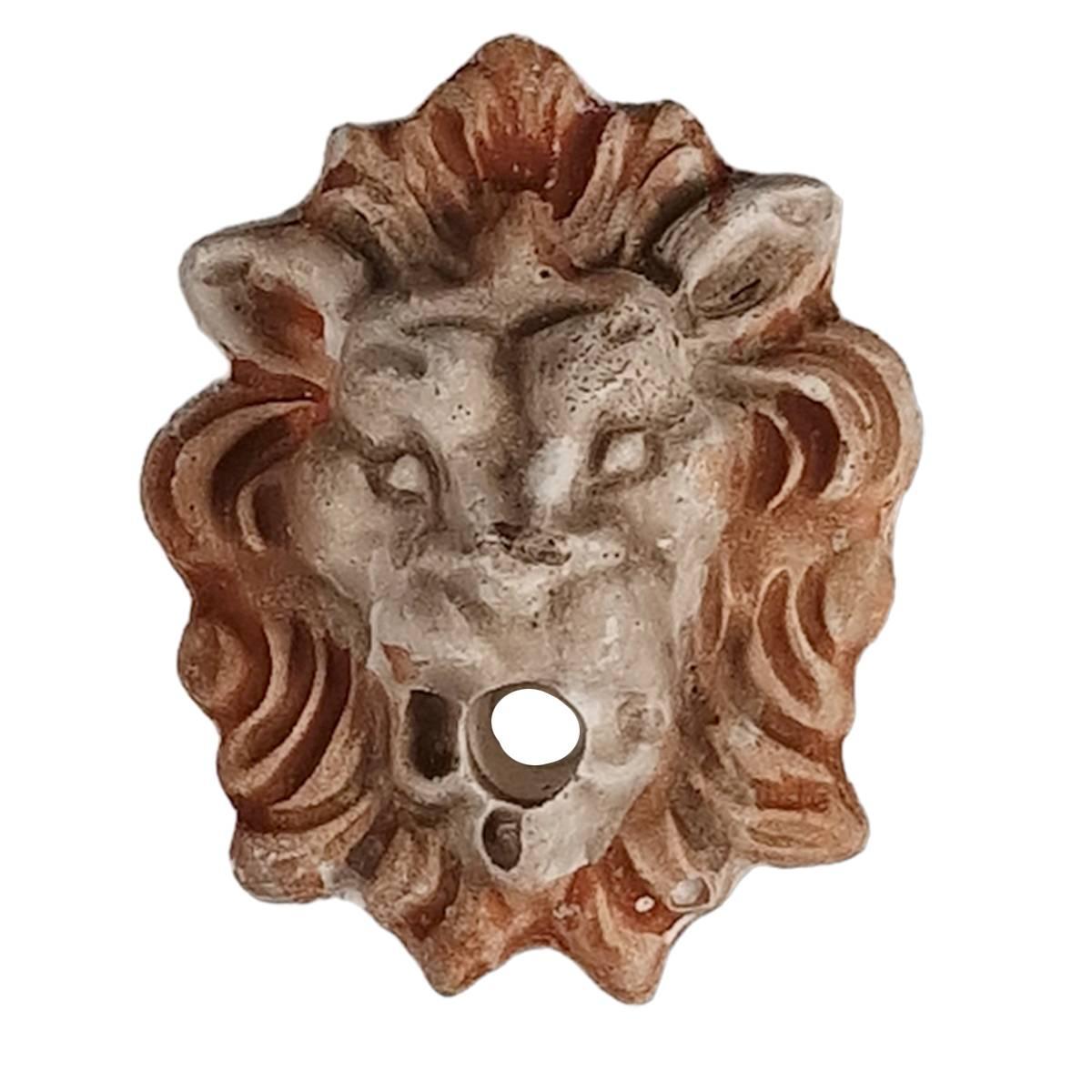 Testa Leone Grande in Gesso cm.4x2x5 | Rossi Rosa