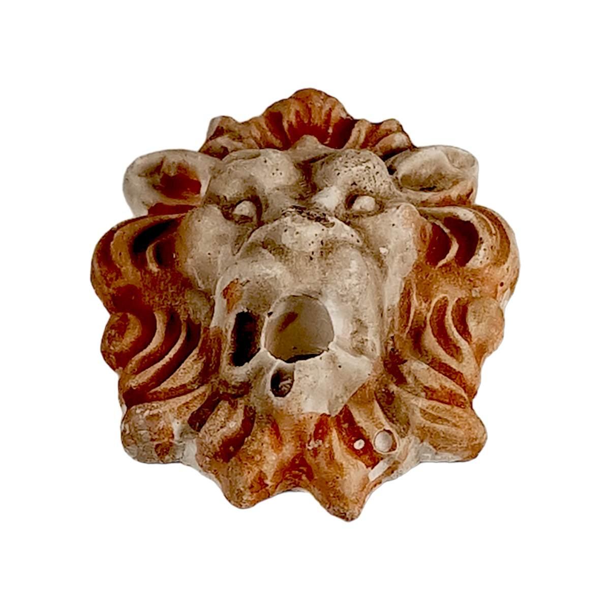 Testa Leone Grande in Gesso cm.4x2x5 | Rossi Rosa