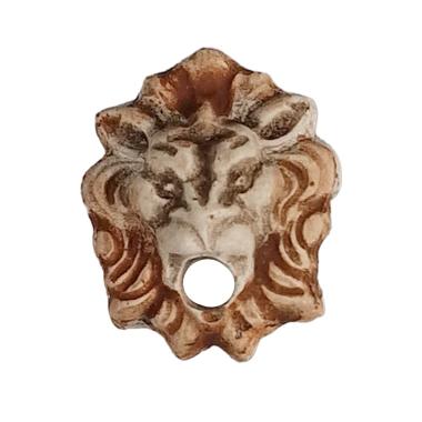 Testa Leone Piccola in Gesso cm.3x1x3,5 | Rossi Rosa