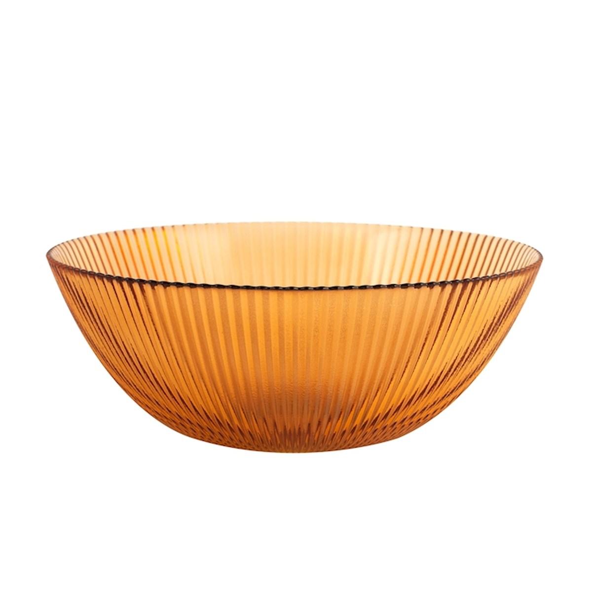 Ciotola Cucina Vetro Groove Ambra cm.Ã˜21 |H&H
