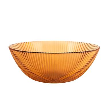 Ciotola Cucina Vetro Groove Ambra cm.Ã˜21 |H&H