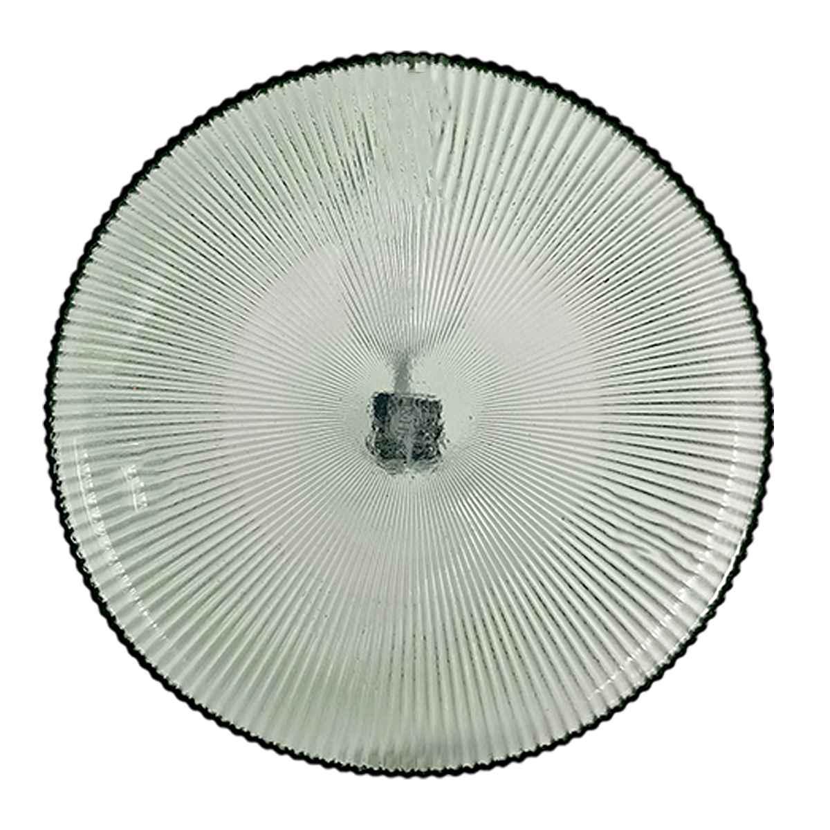 Piatto Tavola Vetro Fondo Groove Verde cm.Ã˜22 |H&H