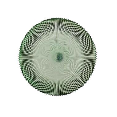 Piatto Tavola Vetro Frutta Groove Verde cm.Ã˜21,5 |H&H