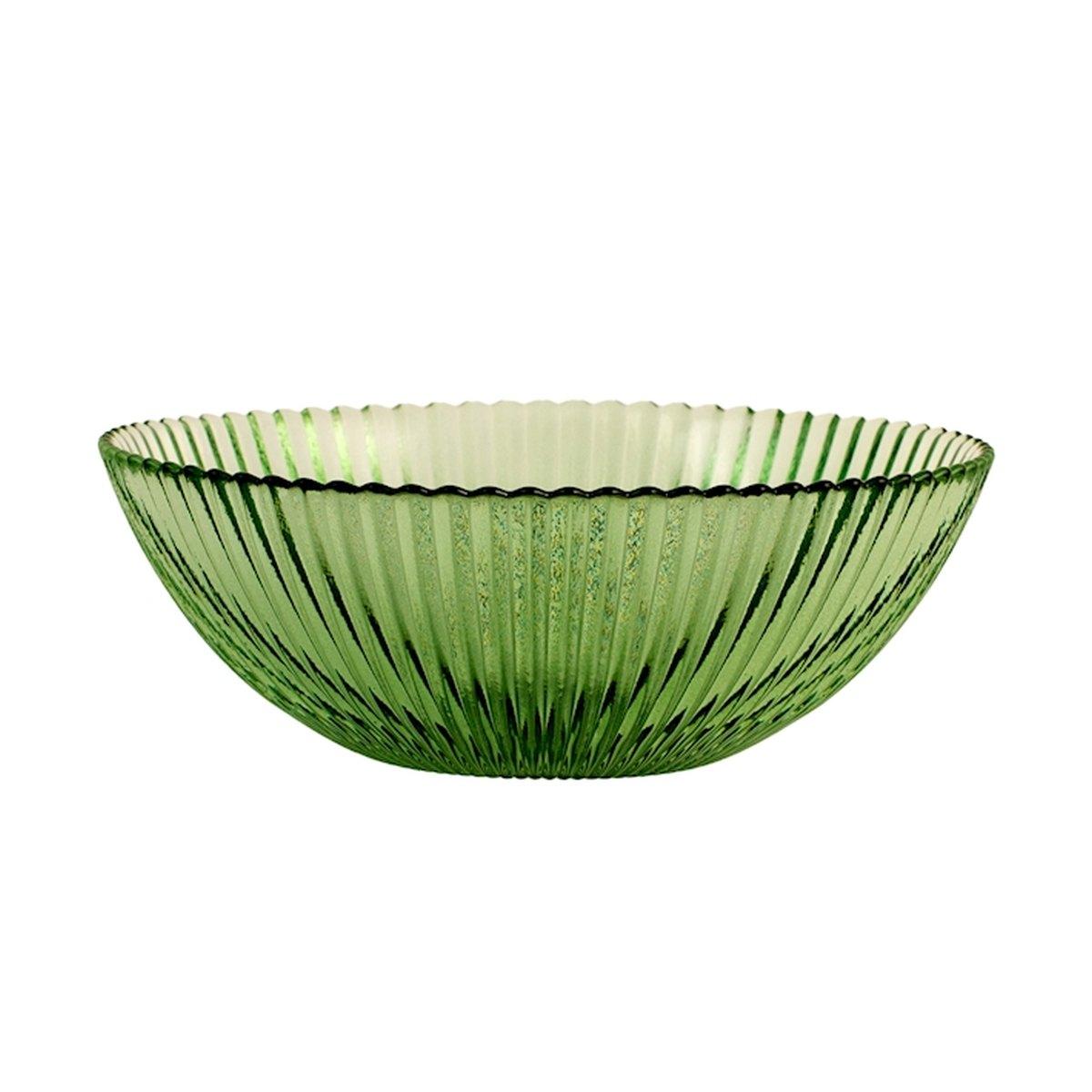 Ciotola Cucina Vetro Groove Verde cm.Ã˜13 |H&H