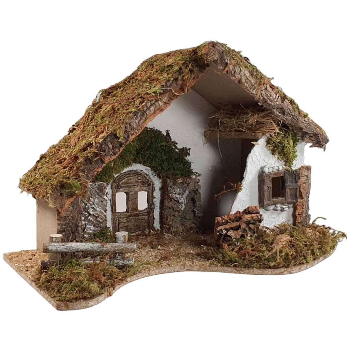 Capanna Legno 50x27xH32 con Portone e Finestra | Euromarchi