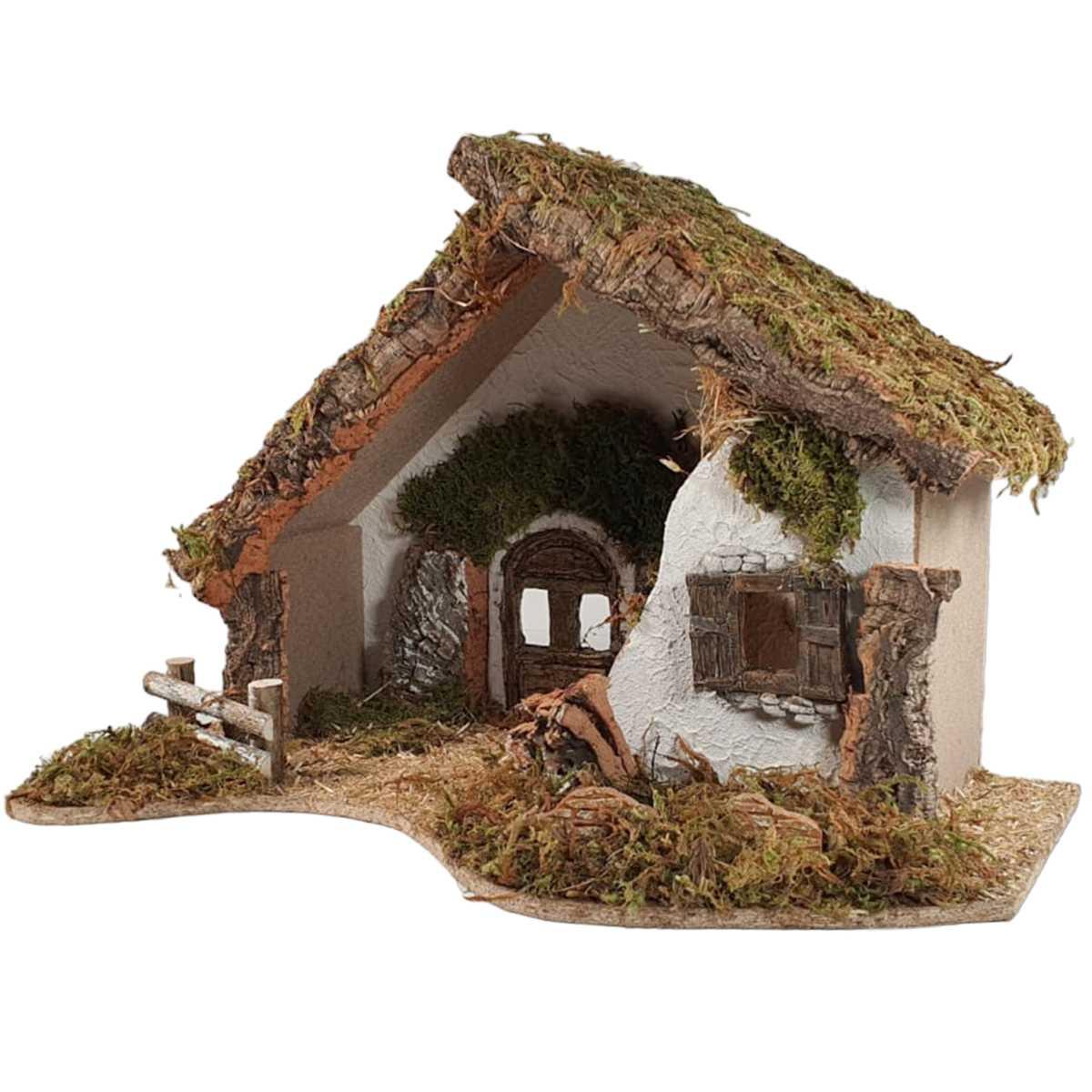 Capanna Legno 50x27xH32 con Portone e Finestra | Euromarchi