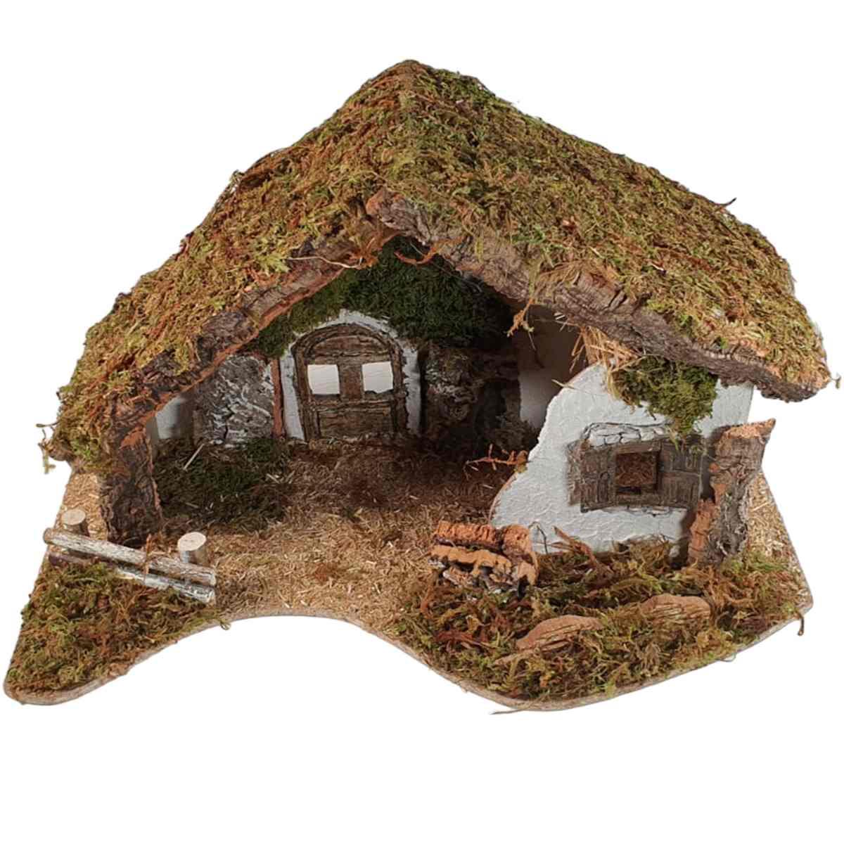 Capanna Legno 50x27xH32 con Portone e Finestra | Euromarchi