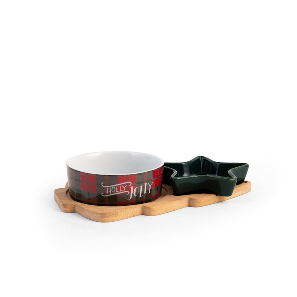 Coppette con Vassoio Christmas Party Set pz.3 |H&H