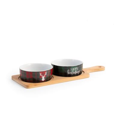 Coppette con Vassoio Christmas Party Set pz.3 |H&H