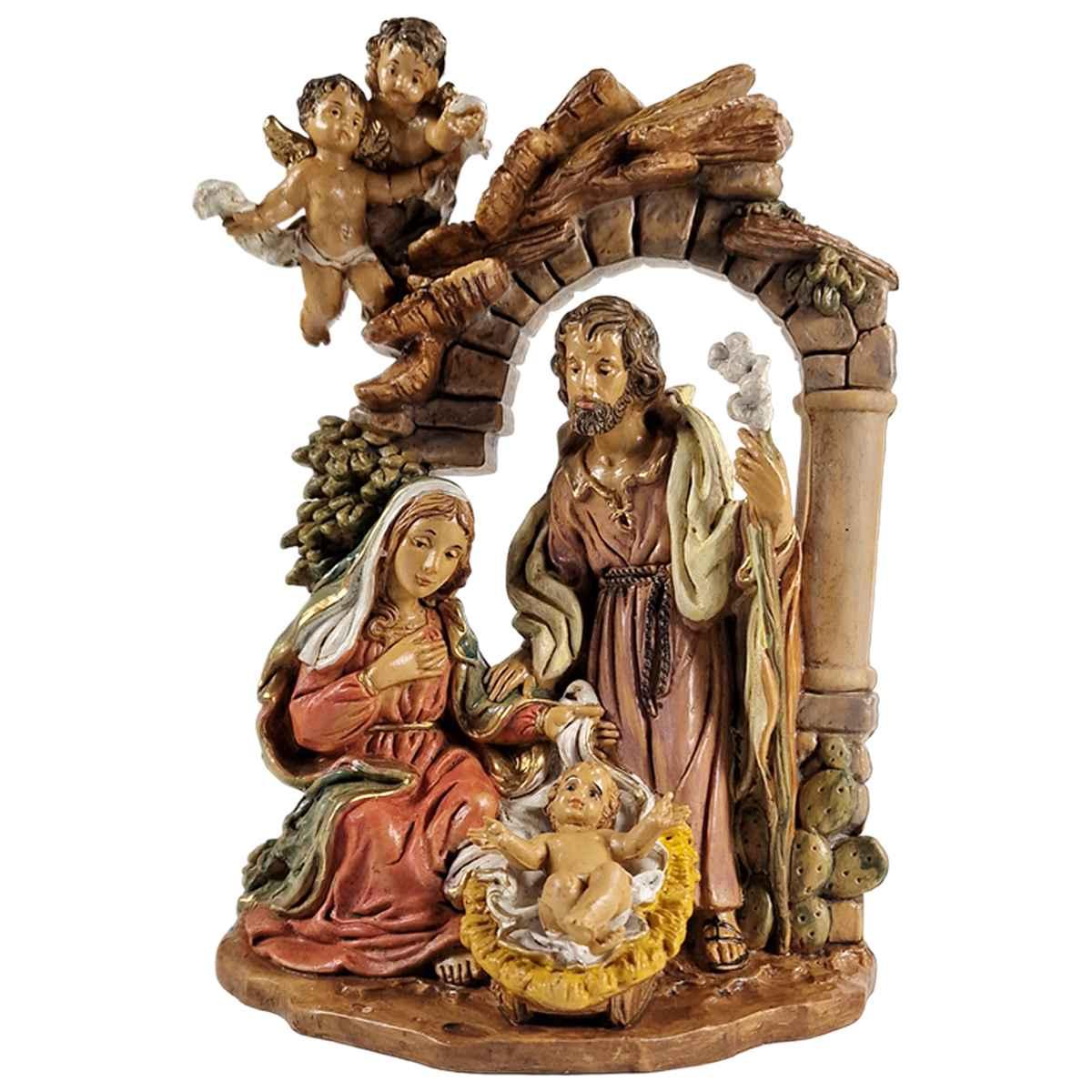 NativitÃ  cm.13 Gruppo Sacra Famiglia cm.14x9xH19 | Euromarchi