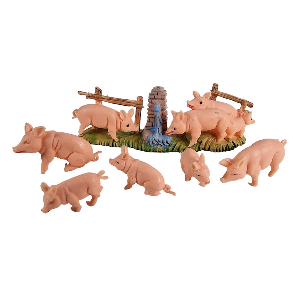 Animali Maiali da cm.3,5 a 5 Set pz.6 | Euromarchi