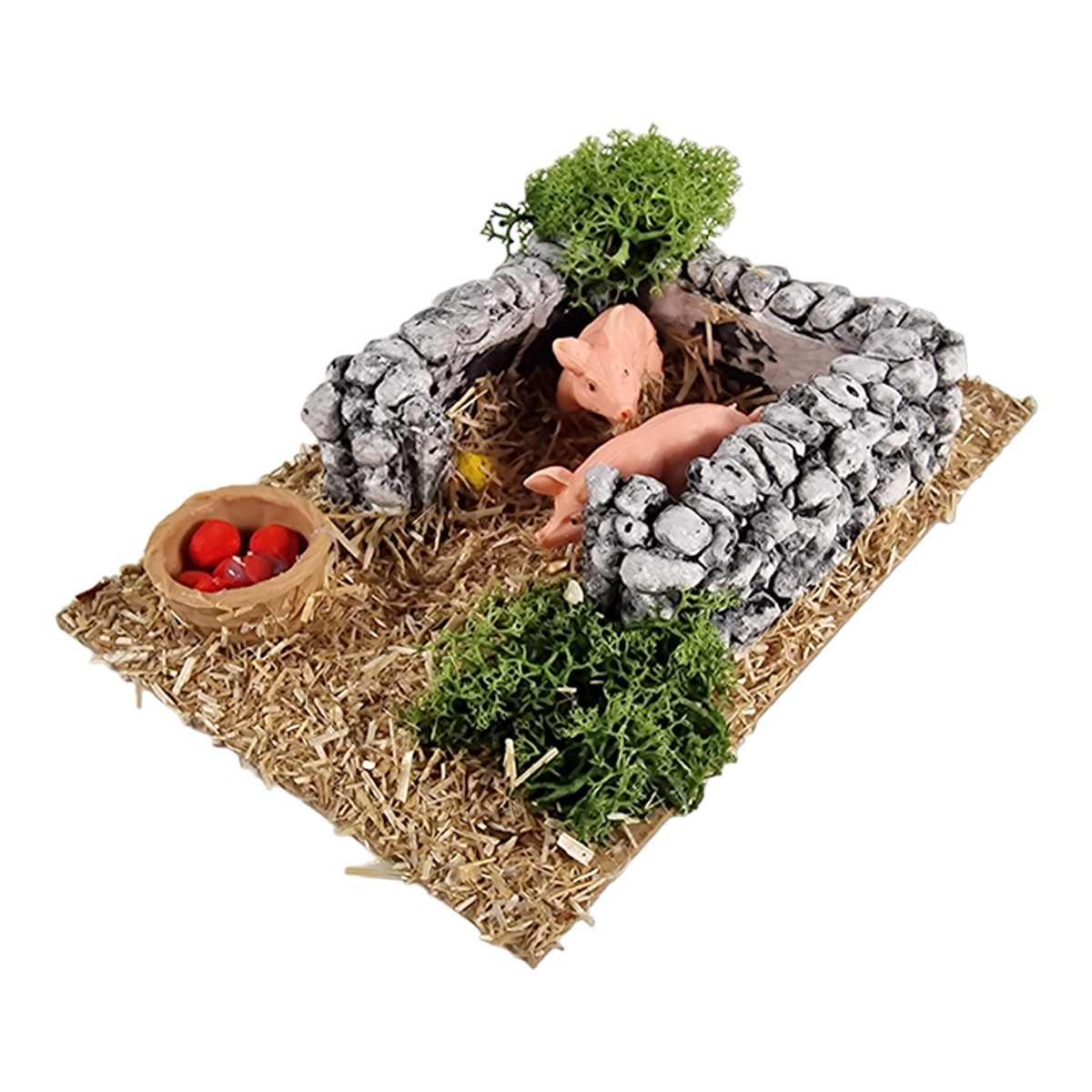 Animali Maiali con Recinto cm.19x12x6 | Euromarchi