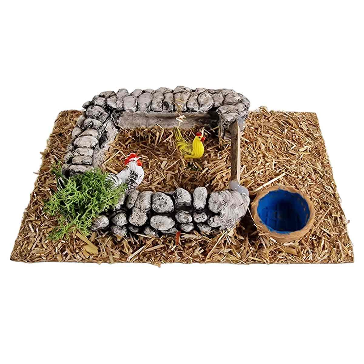 Animali Fattoria Pollaio con Recinto cm.19x12x6 | Euromarchi