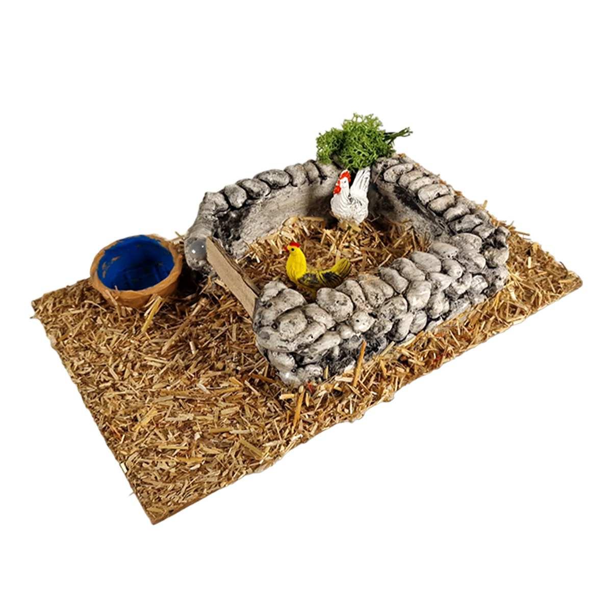 Animali Fattoria Pollaio con Recinto cm.19x12x6 | Euromarchi
