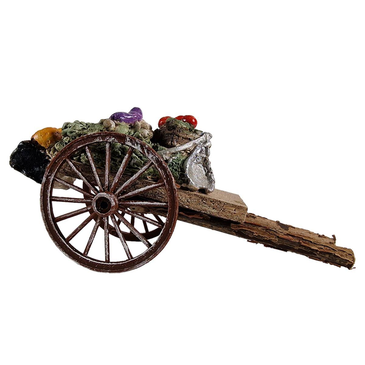 Carretto Legno con 2 Ruote Ortaggi cm.17x7xH9 | Euromarchi