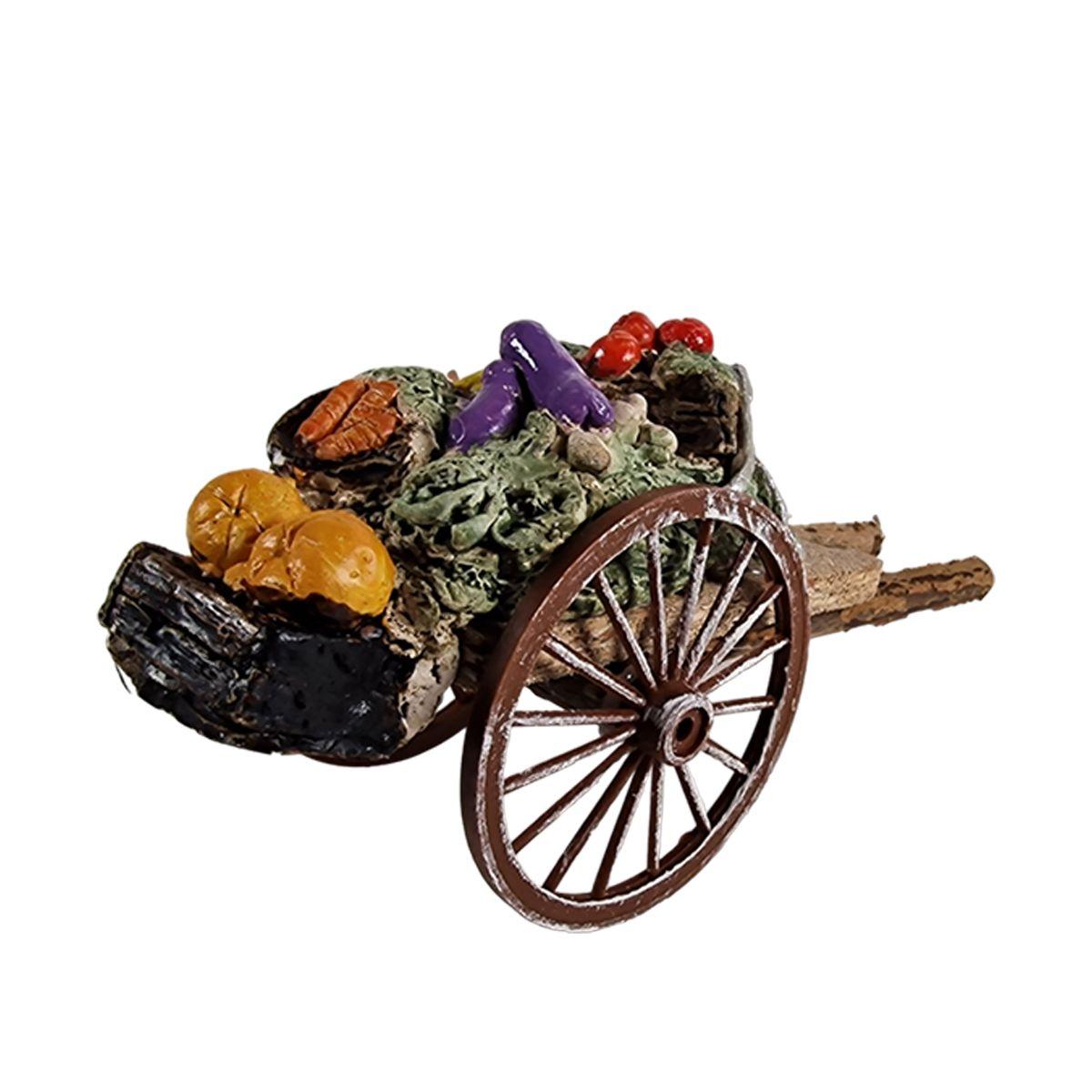 Carretto Legno con 2 Ruote Ortaggi cm.17x7xH9 | Euromarchi