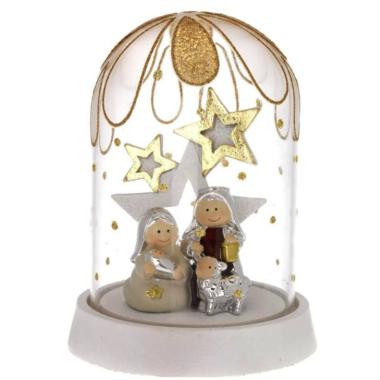 NativitÃ  cm.11,5 Stilizzata Bagutta con Cupola Vetro |Bagutta
