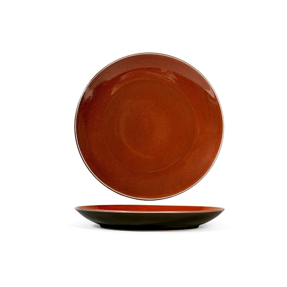 Piatto Tavola Porcellana Marrakesh Piano Marrone cm.Ã˜26 | H&H