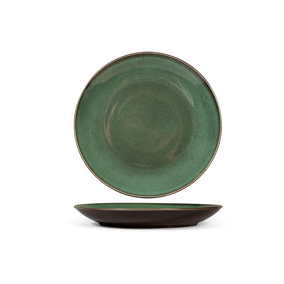 Piatto Tavola Porcellana Marrakesh Piano Verde cm.Ã˜26 | H&H