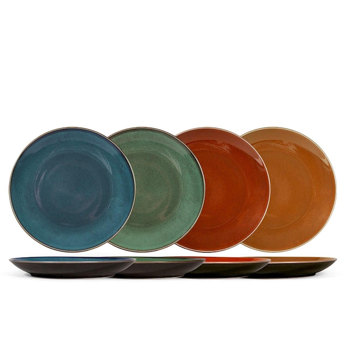 Piatto Tavola Porcellana Marrakesh Piano Verde cm.Ã˜26 | H&H