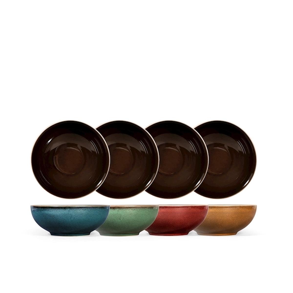 Piatto Tavola Porcellana Marrakesh Fondo Marrone cm.Ã˜20,5 | H&H